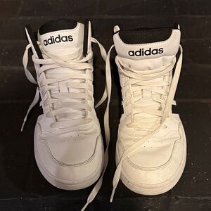 Adidas White and Black High-Top Sneakers